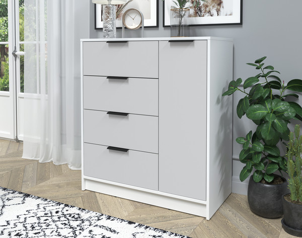 Изображение товара Тумба Интерлиния Концепт КТ-Т90 (серый/белый платинум)