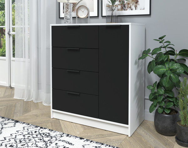 Изображение товара Тумба Интерлиния Концепт КТ-Т90 (черный/белый платинум)