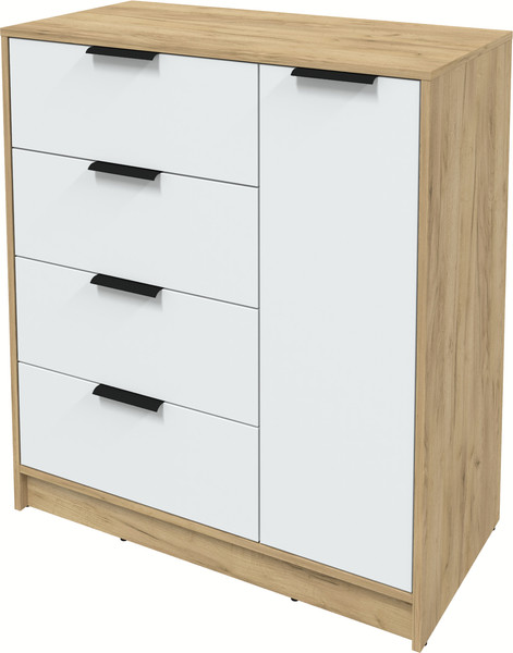 Изображение товара Тумба Интерлиния Концепт КТ-Т90 (белый платинум/дуб золотой)