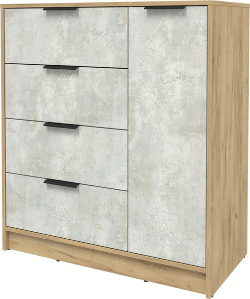 Изображение товара Тумба Интерлиния Концепт КТ-Т90 (бетон лайт/дуб золотой)