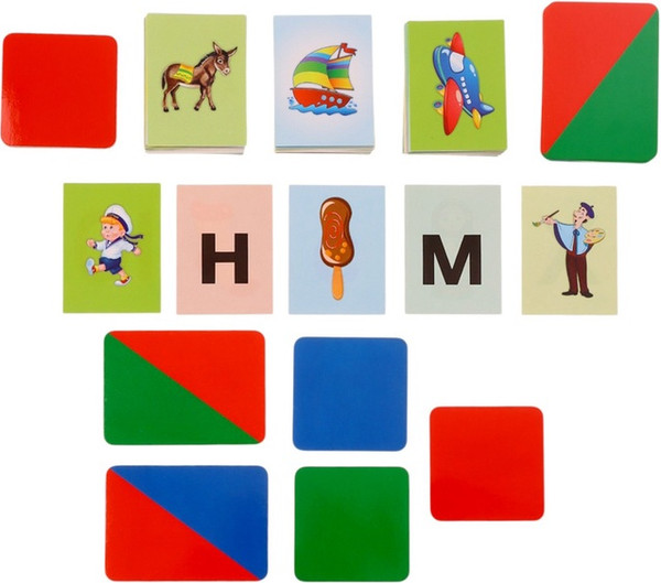 Изображение товара Развивающие карточки Учитель-Канц Звукобуквенные для фонет. разбора и обуч. чтению