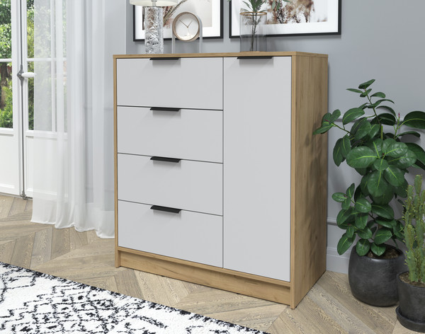 Изображение товара Тумба Интерлиния Концепт КТ-Т90 (серый/дуб золотой)