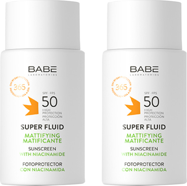 Изображение товара Флюид солнцезащитный Laboratorios Babe Superfluid Matificante Fotoprotector SPF50 (2x50мл)