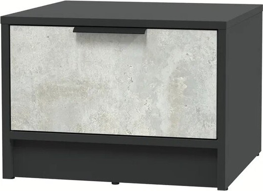 Изображение товара Прикроватная тумба Интерлиния Концепт КТ-ТК1-35 (бетон лайт/антрацит)