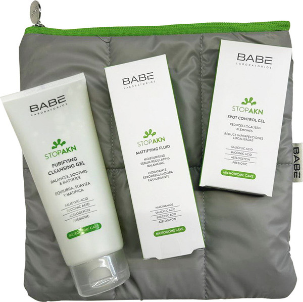 Изображение товара Набор косметики для лица Laboratorios Babe Stop Akn Гель д/умыван 200мл+Флюид матир 50мл+Гель д/лица 10мл