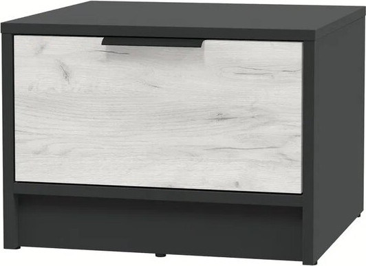 Изображение товара Прикроватная тумба Интерлиния Концепт КТ-ТК1-35 (дуб белый/антрацит)
