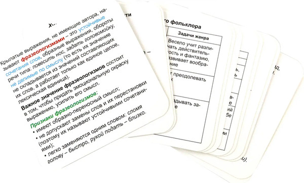 Изображение товара Развивающие карточки Учитель-Канц Главные правила. Литературное чтение, твердая обложка