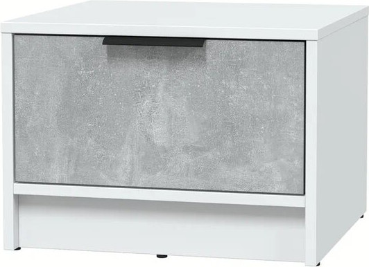 Изображение товара Прикроватная тумба Интерлиния Концепт КТ-ТК1-35 (бетон/белый платинум)