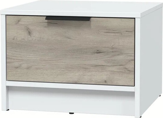 Изображение товара Прикроватная тумба Интерлиния Концепт КТ-ТК1-35 (дуб серый/белый платинум)
