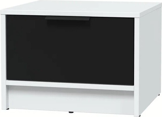 Изображение товара Прикроватная тумба Интерлиния Концепт КТ-ТК1-35 (черный/белый платинум)