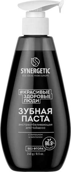 Изображение товара Зубная паста Synergetic Anti-Tobacc экстраотбеливающая (240г)