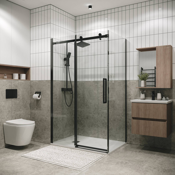 Изображение товара Душевой уголок Grossman Classic 140х80х195 / 120.K33.04.1480.42.00 (графит сатин/стекло прозрачное)