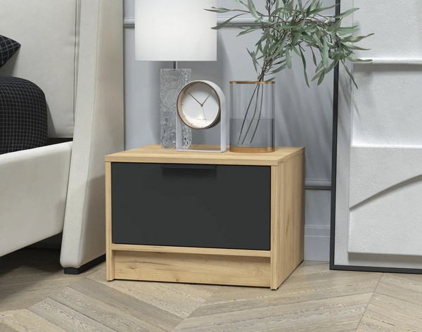 Изображение товара Прикроватная тумба Интерлиния Концепт КТ-ТК1-35 (антрацит/дуб золотой)