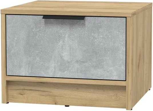 Изображение товара Прикроватная тумба Интерлиния Концепт КТ-ТК1-35 (бетон/дуб золотой)