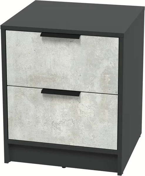 Изображение товара Прикроватная тумба Интерлиния Концепт КТ-ТК1-57 (бетон лайт/антрацит)