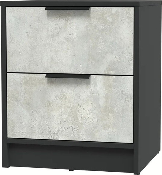 Изображение товара Прикроватная тумба Интерлиния Концепт КТ-ТК1-57 (бетон лайт/антрацит)