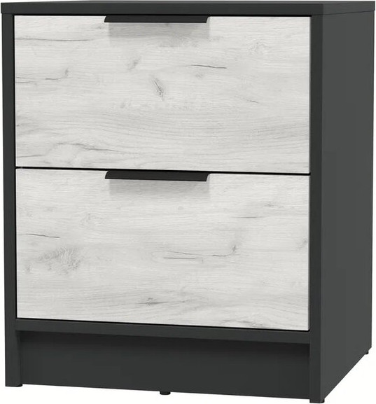 Изображение товара Прикроватная тумба Интерлиния Концепт КТ-ТК1-57 (дуб белый/антрацит)