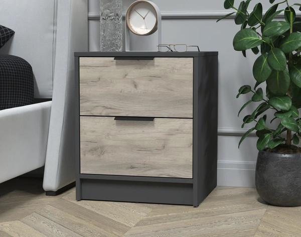 Изображение товара Прикроватная тумба Интерлиния Концепт КТ-ТК1-57 (дуб серый/антрацит)