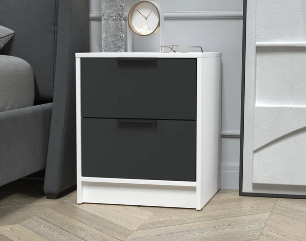 Изображение товара Прикроватная тумба Интерлиния Концепт КТ-ТК1-57 (антрацит/белый платинум)