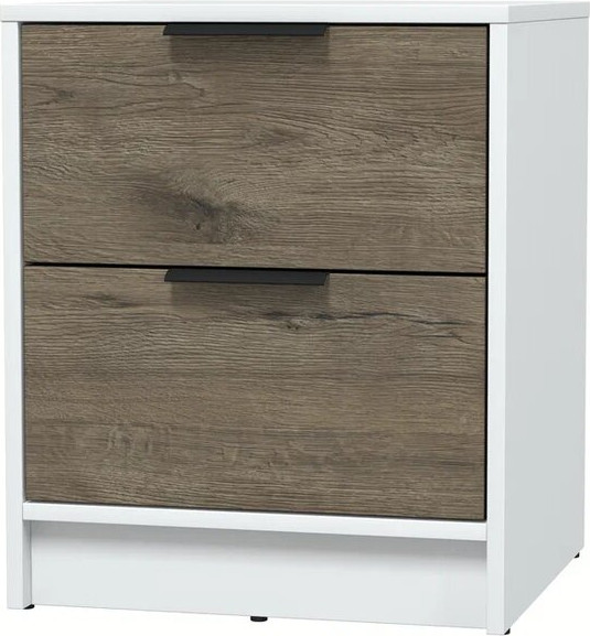 Изображение товара Прикроватная тумба Интерлиния Концепт КТ-ТК1-57 (дуб веллингтон/белый платинум)