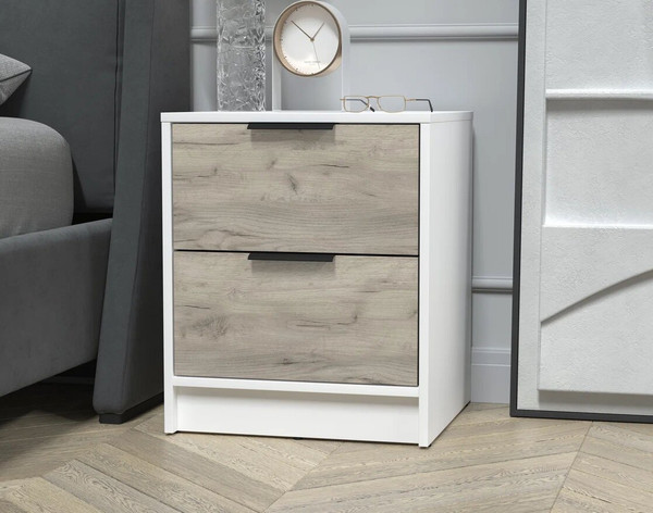 Изображение товара Прикроватная тумба Интерлиния Концепт КТ-ТК1-57 (дуб серый/белый платинум)