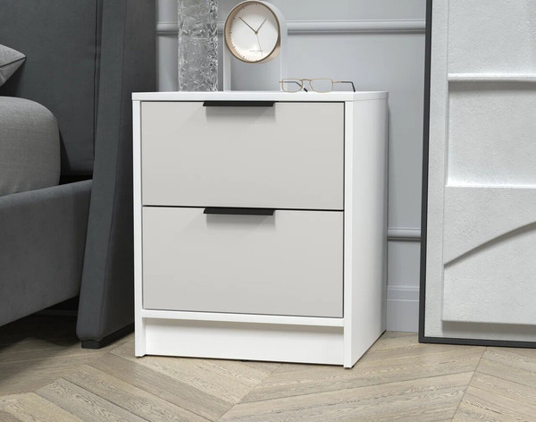 Изображение товара Прикроватная тумба Интерлиния Концепт КТ-ТК1-57 (персидский жемчуг/белый платинум)