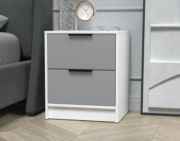 Изображение товара Прикроватная тумба Интерлиния Концепт КТ-ТК1-57 (серебро/белый платинум)