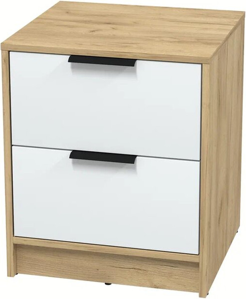 Изображение товара Прикроватная тумба Интерлиния Концепт КТ-ТК1-57 (белый платинум/дуб золотой)