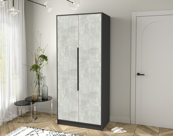 Изображение товара Шкаф Интерлиния Концепт КТ-Ш2 (бетон лайт/антрацит)