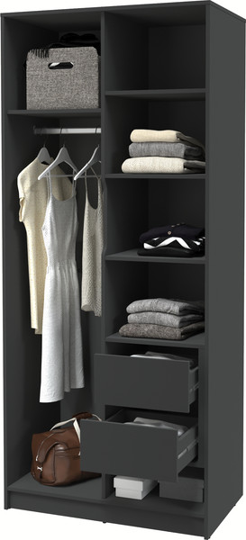 Изображение товара Шкаф Интерлиния Концепт КТ-Ш2 (серебро/антрацит)