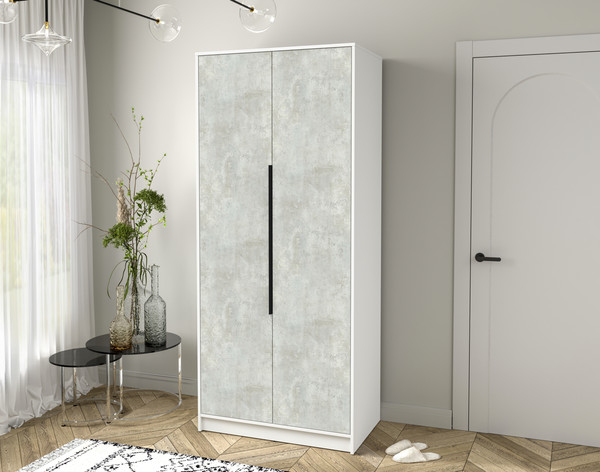 Изображение товара Шкаф Интерлиния Концепт КТ-Ш2 (бетон лайт/белый платинум)