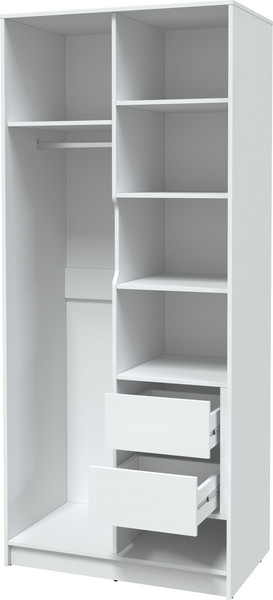 Изображение товара Шкаф Интерлиния Концепт КТ-Ш2 (бетон портленд/белый платинум)