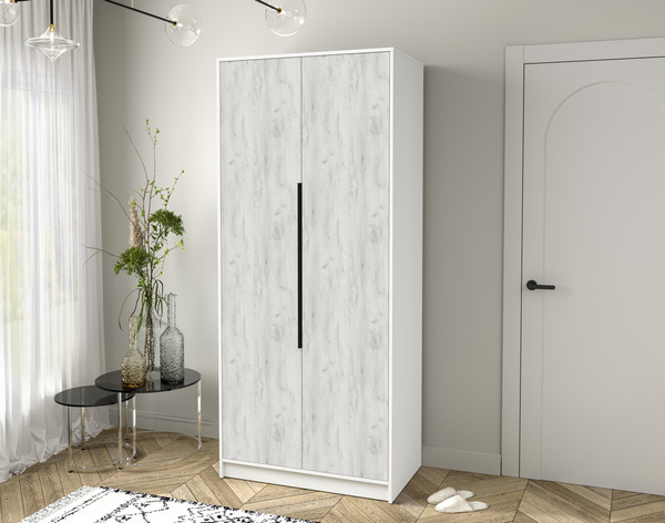 Изображение товара Шкаф Интерлиния Концепт КТ-Ш2 (дуб белый/белый платинум)