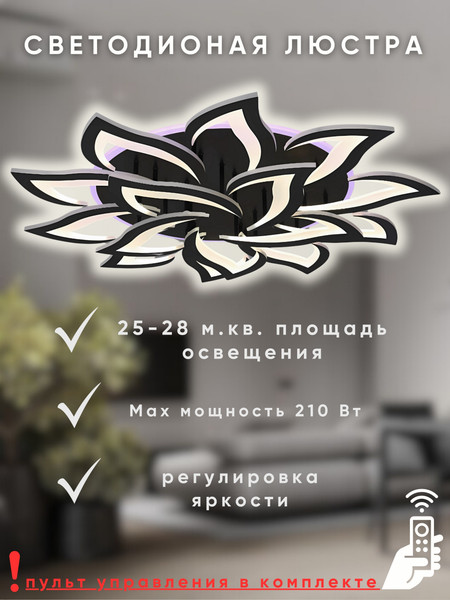 Изображение товара Люстра Aitin-Pro B5103/10+5 (черный)