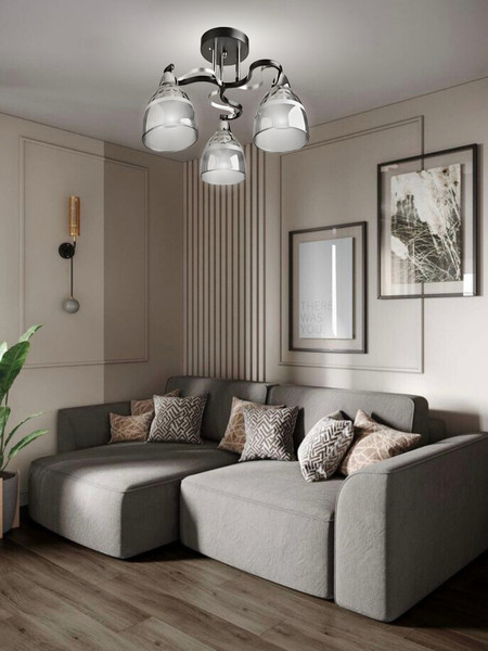 Изображение товара Люстра Aitin-Pro НПБ 02-3x60-101 / 8193/3 (черный/хром)