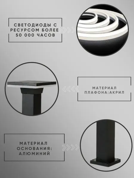 Изображение товара Светильник уличный Aitin-Pro F841F/600