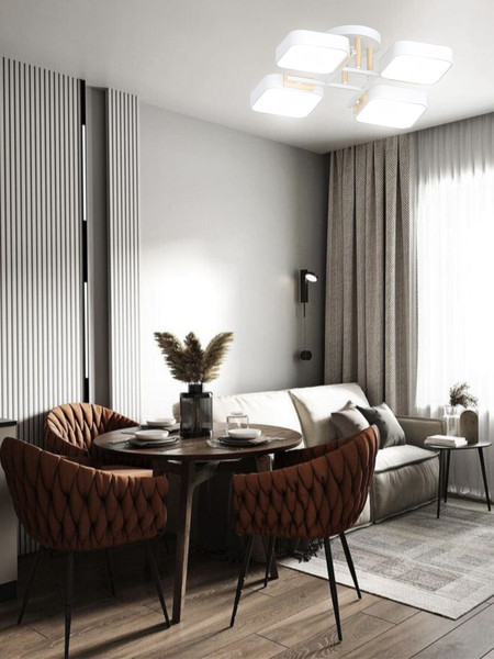 Изображение товара Люстра Aitin-Pro X3352/4 (белый/дерево)