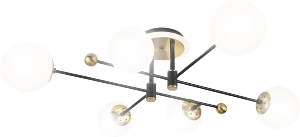 Изображение товара Люстра Aitin-Pro L73043/6T (черный/золото)