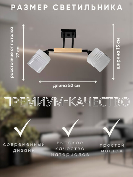 Изображение товара Спот Aitin-Pro НПБ 02-2x60-101 / 96173/2 (черный)