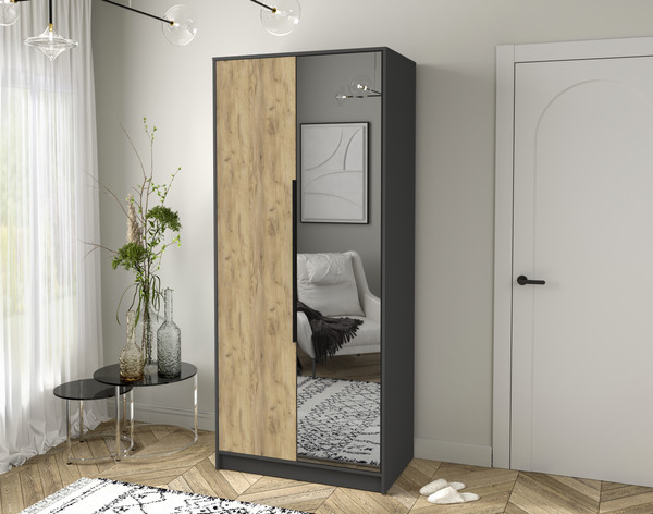 Изображение товара Шкаф Интерлиния Концепт КТ-Ш2з (дуб золотой/антрацит)
