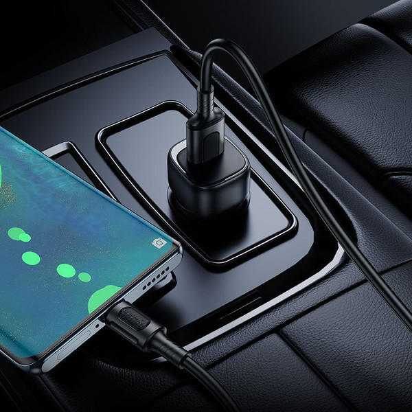 Изображение товара Зарядное устройство автомобильное Borofone BZ34 + кабель Type-C (черный)