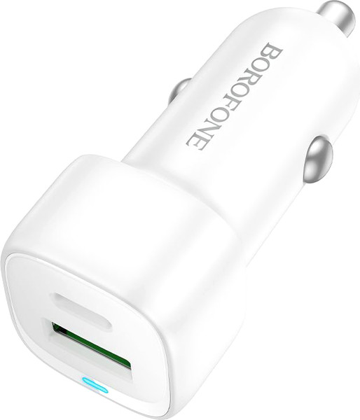 Изображение товара Адаптер питания автомобильный Borofone BZ34B (белый)