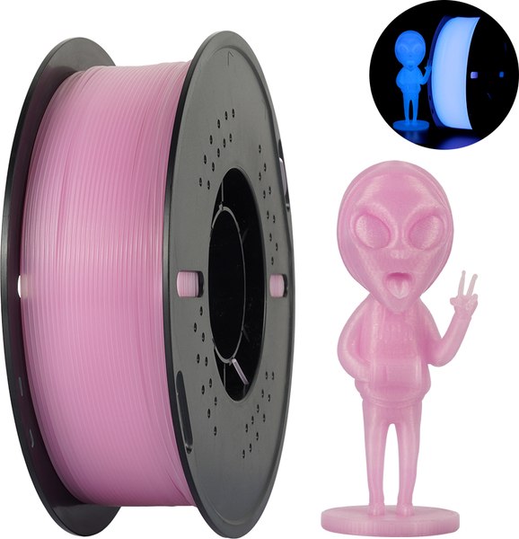 Изображение товара Пластик для 3D-печати Kingroon PLA Luminous 1.75мм / HC220 (1кг, фиолетовый)