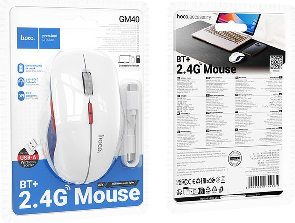 Изображение товара Мышь Hoco GM40 (белый)