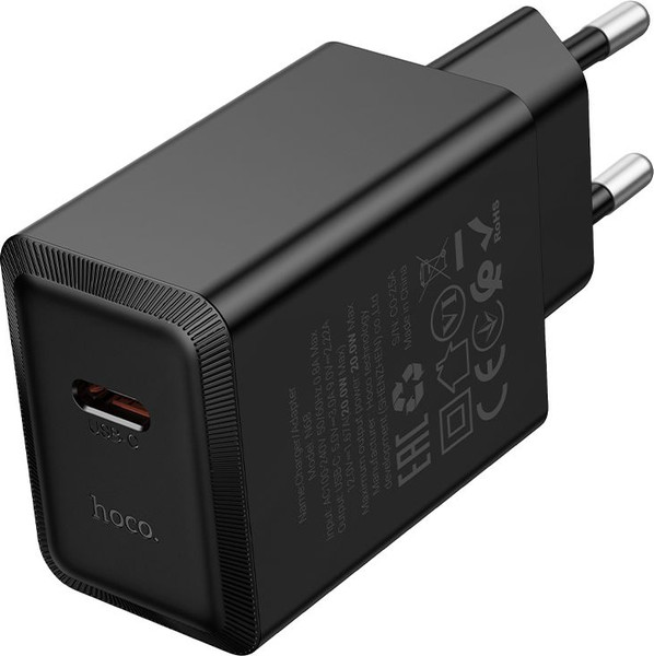 Изображение товара Адаптер питания сетевой Hoco N68 (черный)