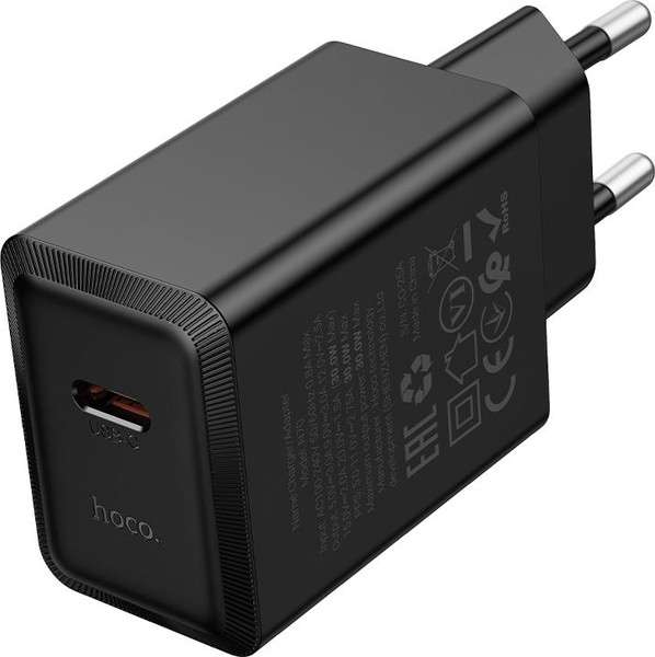 Изображение товара Адаптер питания сетевой Hoco N70 (черный)