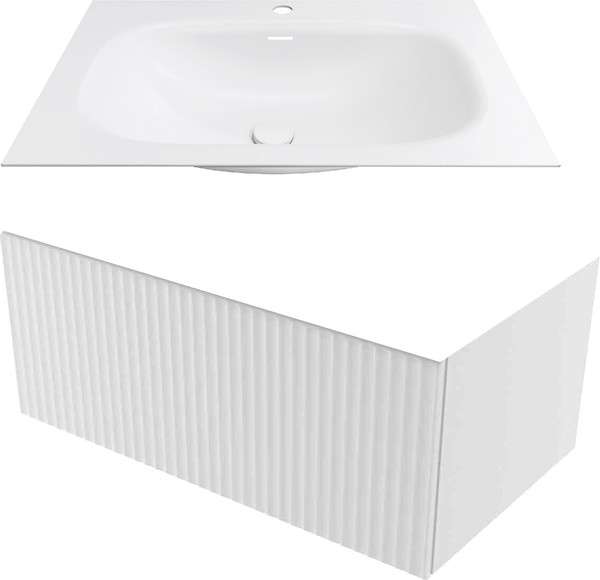 Изображение товара Тумба с умывальником ЗОВ Кито 70 / K70LW0MFWPM-M115W70 (флавио белый)