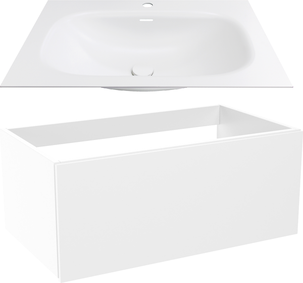 Изображение товара Тумба с умывальником ЗОВ Кито 70 / K70LW0MWM-M115W70 (белый матовый)