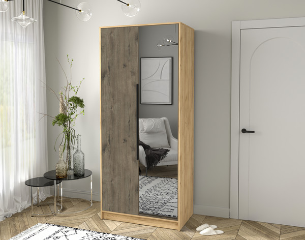 Изображение товара Шкаф Интерлиния Концепт КТ-Ш2з (дуб веллингтон/дуб золотой)