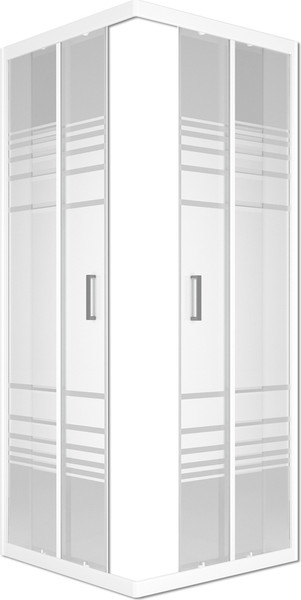 Изображение товара Душевой уголок МетаКам City Trend White 90x90x185 / 556637 (текстурированное стекло, без поддона)